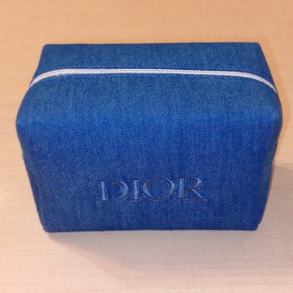 Dior Denim Cosmetic Travel Pouch Bag Case w Mini Makeup - Picture 8 of 16